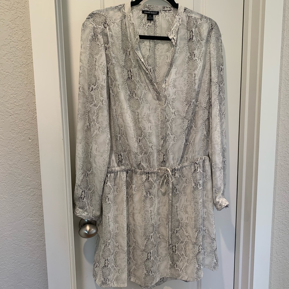 Hilary Radley Medium snake print long sleeve dress